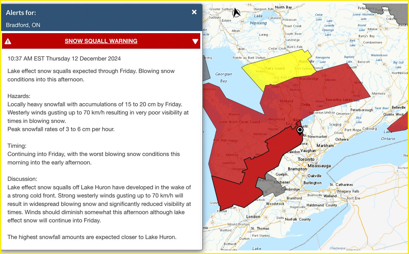 ontario snow