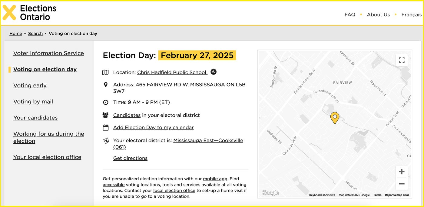 Where To Vote Ontario