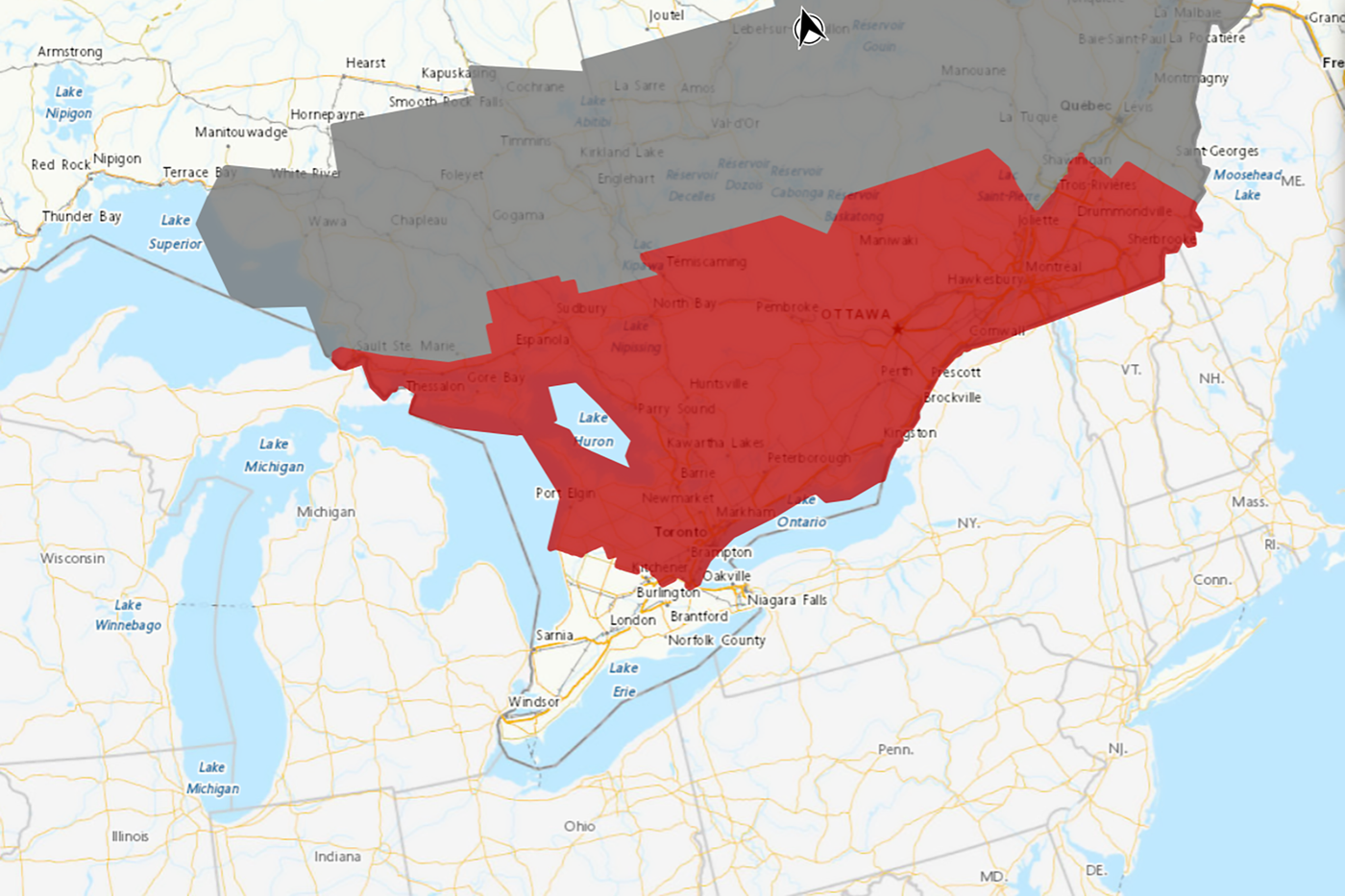 ontario power outage map